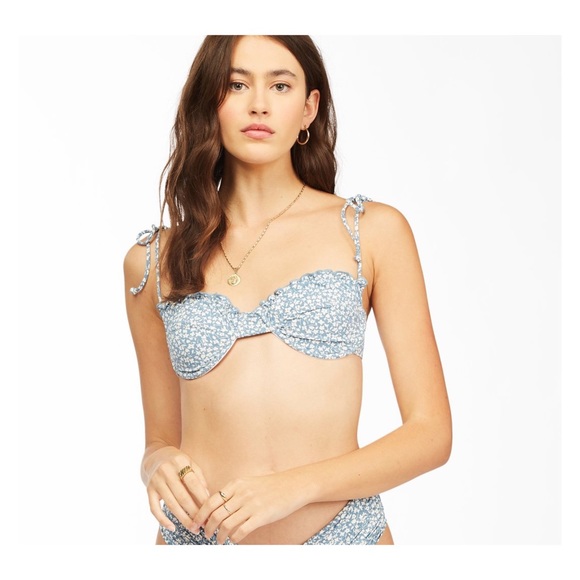 Billabong 🏝️ Ditsy Floral Ruffle Underwire Bikini Top - Picture 3 of 11